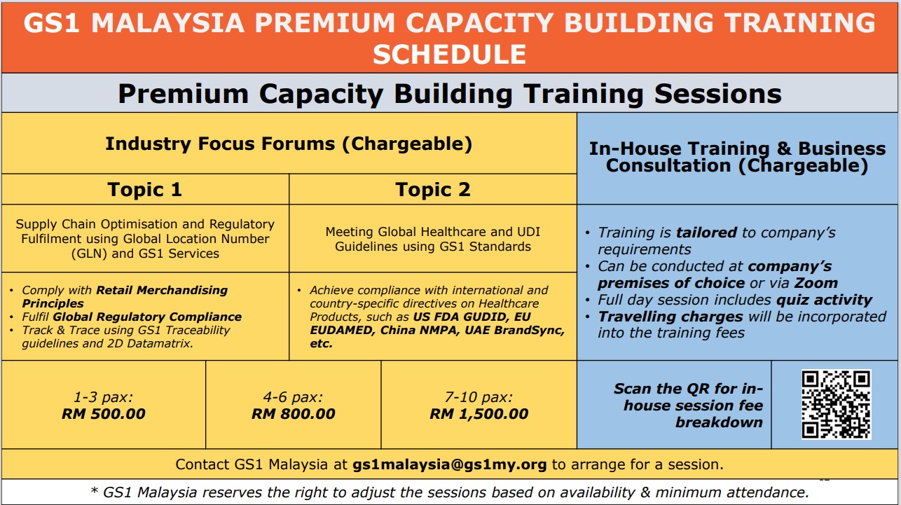 GS1 Malaysia Briefing & Training Schedule